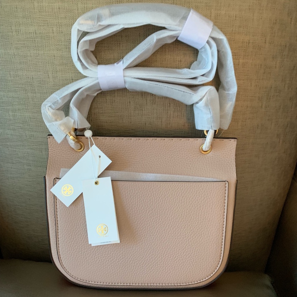 TORY BURCH McGraw Croc Embossed Satchel (NEW) - Picture 8 of 8